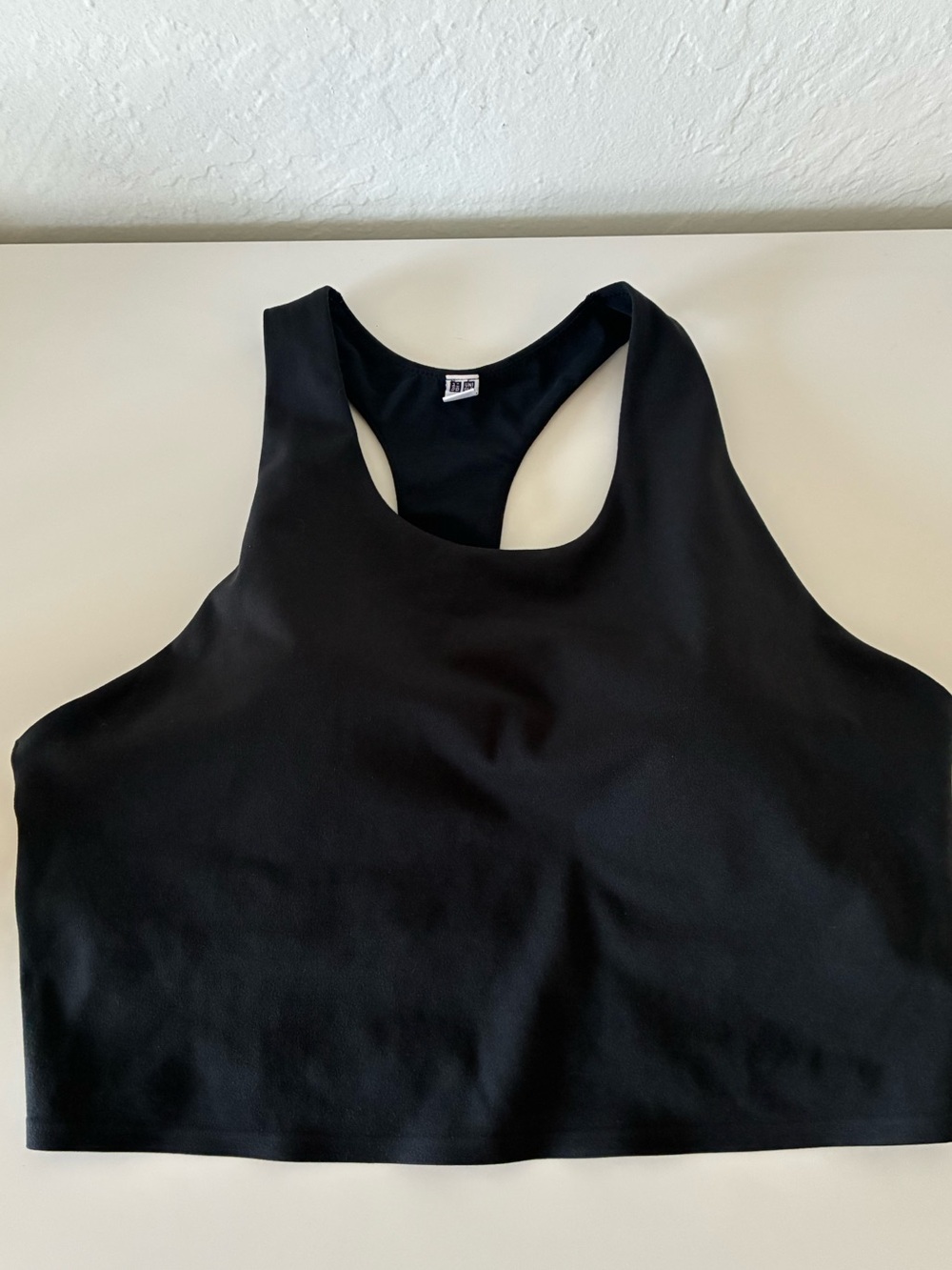 UNIQLO Black Racerback Padded Sports Bra Crop Top Size L